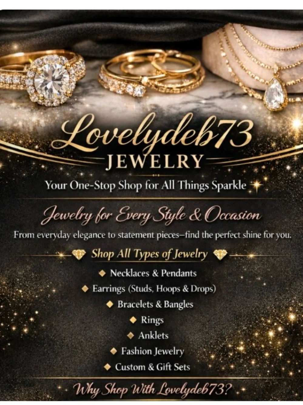 Gold CZ Ring & Earring Collection